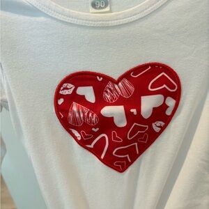 Coordinating heart pants and onesie ❤️🤍💋